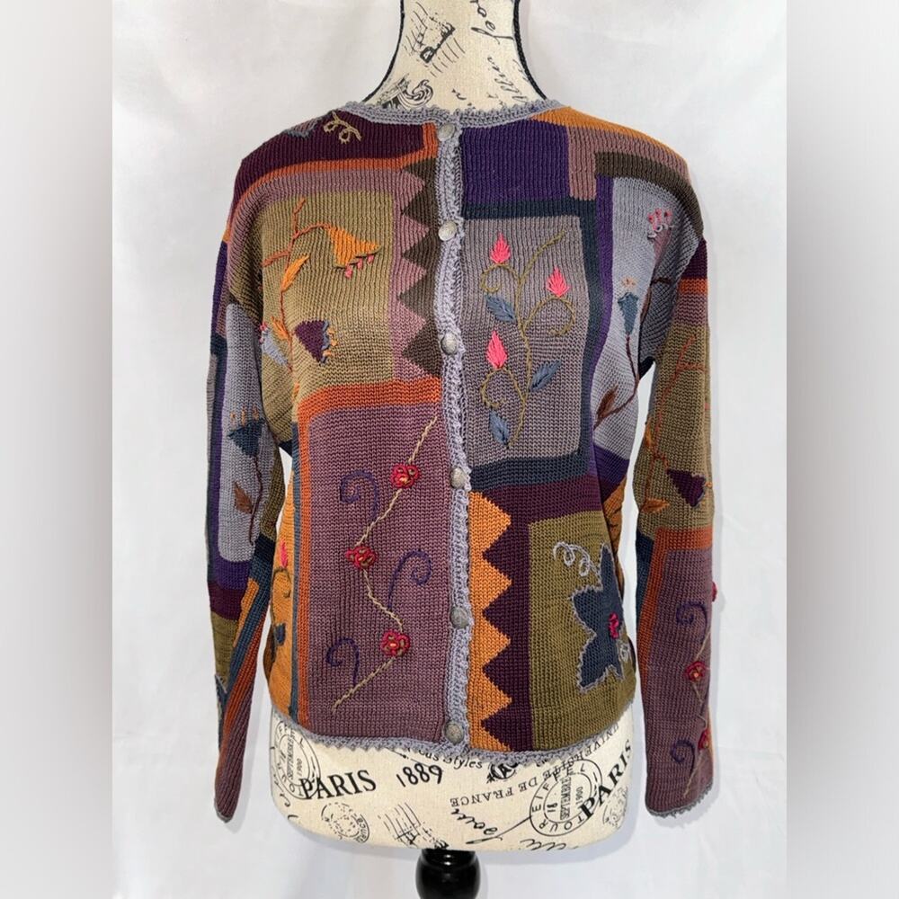 EUC Caamano Limited: Gorgeous Multi-colored Peruvian Hand Knit Sweater